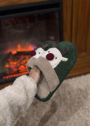 Домашні тапки олені капці