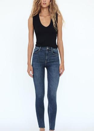 Джинсы wide-leg iс ремнем zara original spain джинсы зара высокая талия