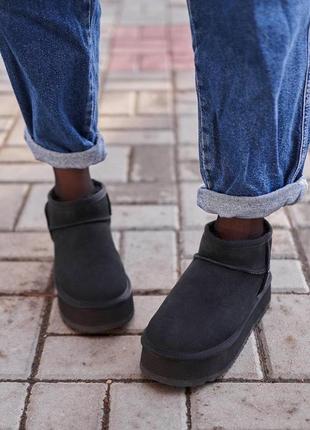 Уггі ugg ultra mini platform black