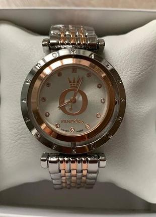 Стильные женские наручные часы серебро с розовыми