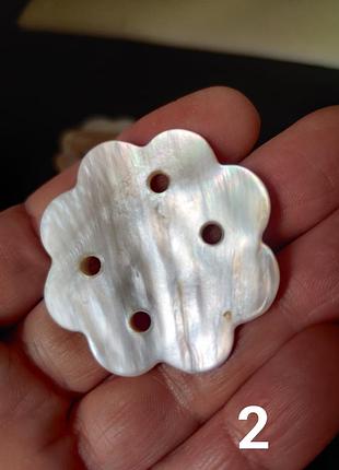 Гудзики цветочки винтаж перламутр пуговки