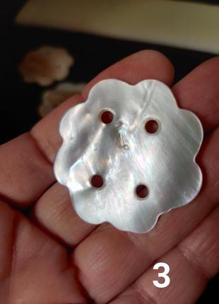 Гудзики цветочки винтаж перламутр пуговки