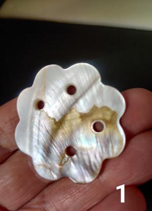 Гудзики цветочки винтаж перламутр пуговки