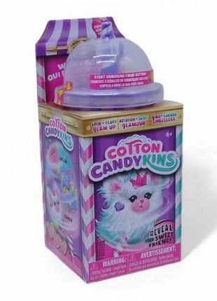 Мʼяка іграшка-сюрприз "cotton candykins: пухнастий улюбленець", бузковий