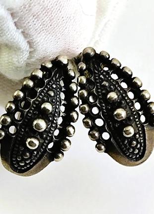 Хорошенькие советские серебряные серьги. ссср. 925 проба "звезда"