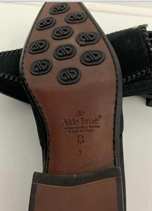 Итальянские замшевые прошитые брендовые туфли размер 7 стелька 29 с носком. лот 267