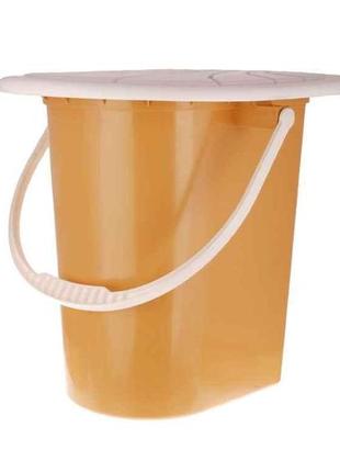 Вiдро-туалет з кришк. 17л (беж) тм консенсус