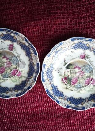 Мини тарелочка блюдце  2 шт фарфор япония