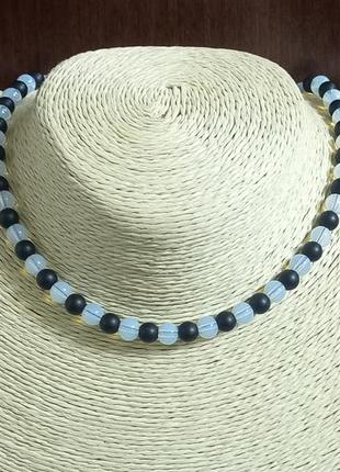 Чокер - лунный камень - шунгит.