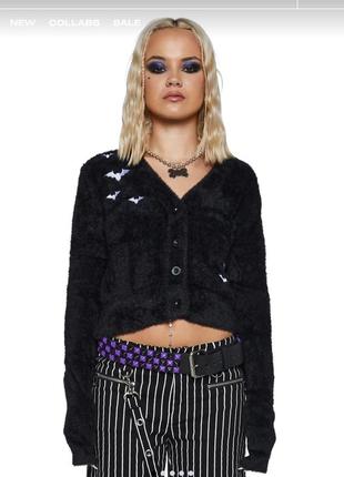 Кофта dollskill с вышивкой летучих мышей xs