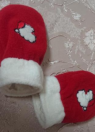 Детские новогодние рукавицы