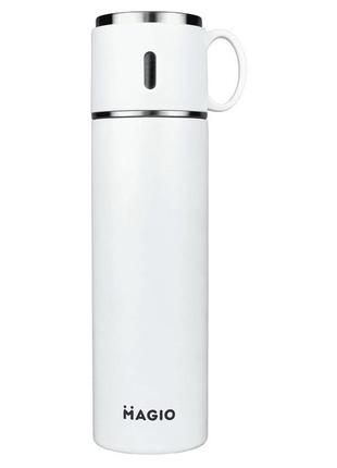 Термос для напитков на жару magio mg-1046w 0.5 л, термокружки для спорта, термос tz-744 для напитков