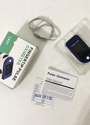 Пульсоксиметр fingertip pulse oximeter lk87. mr-664 цвет: синий