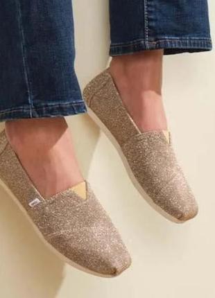 Новые фирменные слипоны мокасины toms! оригинал