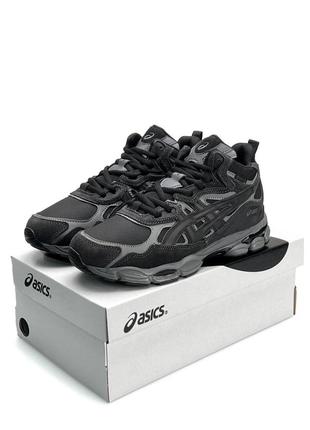Зимние мужские кроссовки asics gel nyc grey (мех) 41-42-43-44-45-46