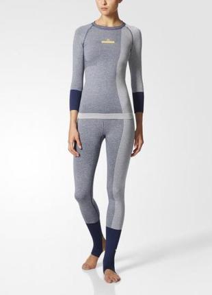 Костюм, комплект для спорта, для йоги adidas by stella mccartney, лонгслив и лосины