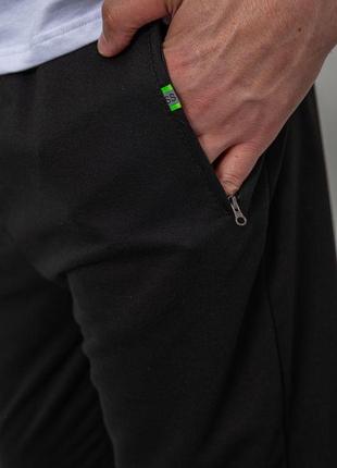 Спорт штаны мужские двухнитка, цвет черный, 244r412985 фото