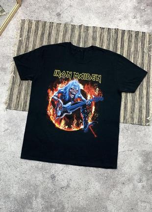 Vintage iron maiden tee мужская черная футболка айрон мейден с принтом рок группы мерч размер xl