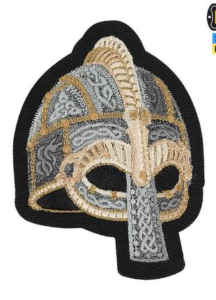 M-tac нашивка viking helmet (вышивка) black