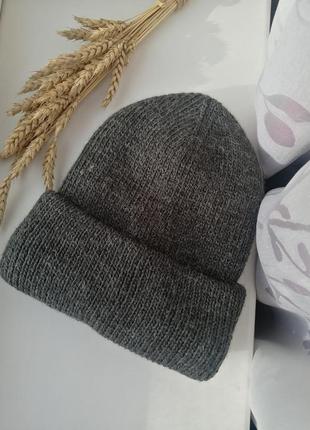 Шапка темно-сірий