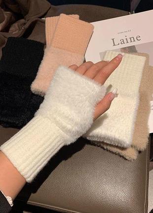 Перчатки зимние без пальцев2 фото