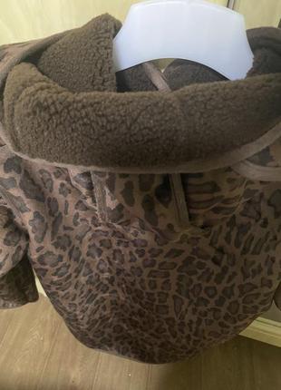 Дубленка леопардовый принт