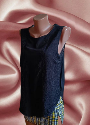 Распродажа! шикарная черная майка topshop