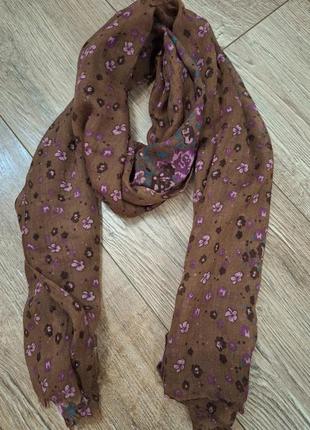 Легкий натуральный шарф, платье