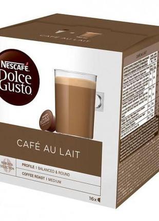 Кава в капсулах nescafe dolce gusto cafe au lait - 16 шт. дольче густо кафе ау лаіт