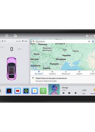 Штатна магнітола lesko для chrysler aspen 2006-2008 екран 9" 4/64 qled carplay 4g wi-fi gps 360 prime 7 шт.