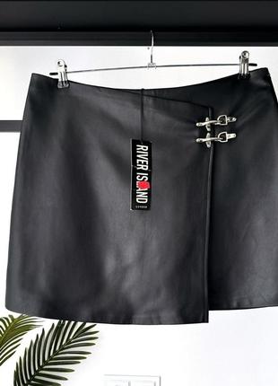 Юбка кожзам от river island