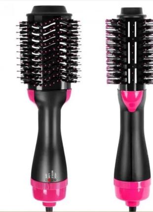 Функциональный фен-щетка one step hair dryer & styler, cтайлер для укладки волос 3в1, расческа с феном  .