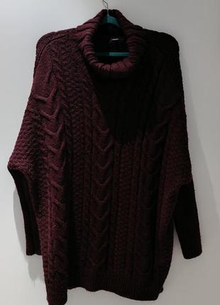 Вязаный свечер свободного кроя