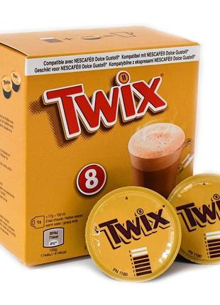 Горячий шоколад twix dolce gusto в капсулах - 8шт твикс дольче густо