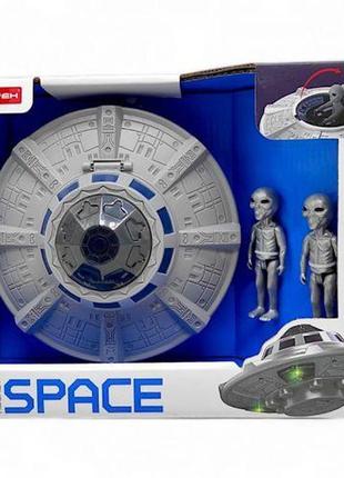 Космічна тарілка з інопланетянами "rocket space"