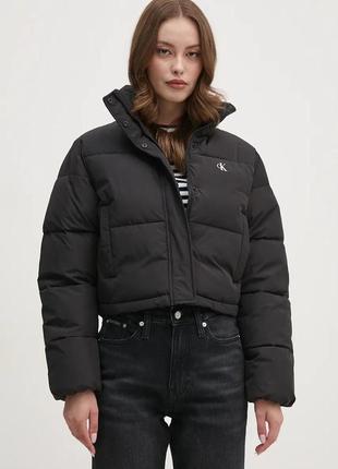 Женская куртка пуховик calvin klein, оригинал! цена указана с пониженкой!