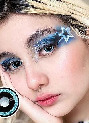 Блакитні лінзи без діоптрій, контактні лінзи для очей, кольорові лінзи