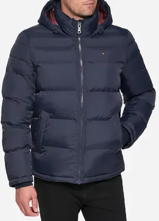 Куртка демісезонна з капюшоном чоловіча tommy hilfiger синя
