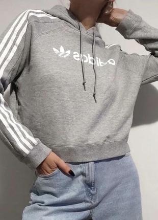 Худи, спортивная кофта adidas, укороченный xs