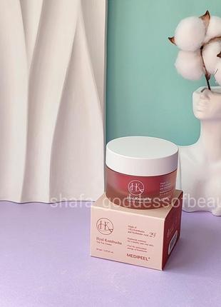 Увлажняющий ампульный крем с комбучей medi-peel hyal kombucha tea-tox cream 50ml