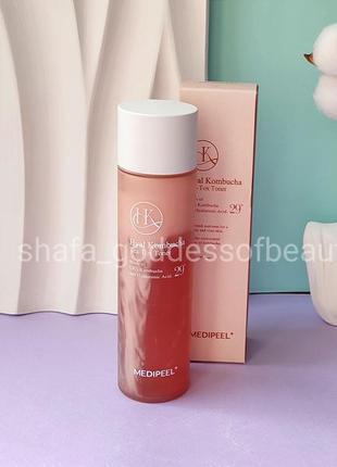 Тонер с комбучой и гиалуроновой кислотой medi-peel hyal kombucha tea-tox toner 150ml