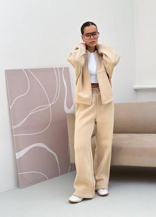 Костюм двойка в стиле zara на флисе3 фото