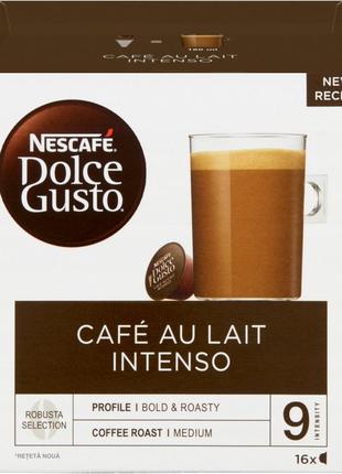 Кава в капсулах nescafe dolce gusto cafe au lait intenso - 16шт