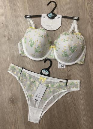 Нежный комплект с вышивкой george entice collection