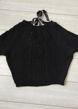 Нарядный свитер, вязанная кофта с бантом, оригинал