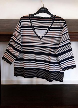 Хлопковая женская футболка с длинным рукавом большого размера