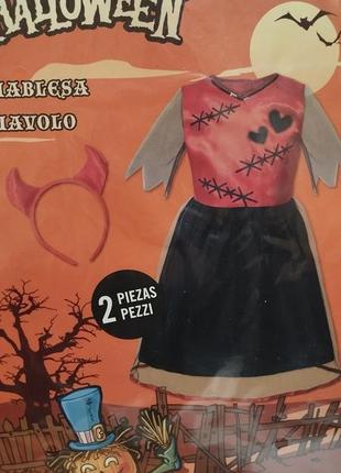 Карнавальный костюм на хеллоуин для девочки 4-6 лет