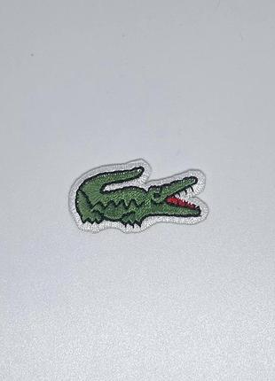 Нашивка lacoste лакоста 40х20 мм (зеленая)