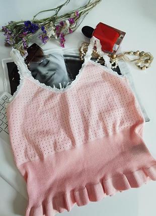 Брендовая трикотажная акриловая майка размера m-l