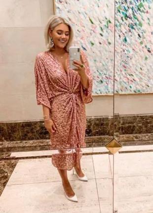 Шикарне плаття декороване паєтками asos disign